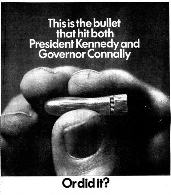 Advertisement for "CBS Inquiry: The Warren Report," in the Washington Post, June 25, 1967.