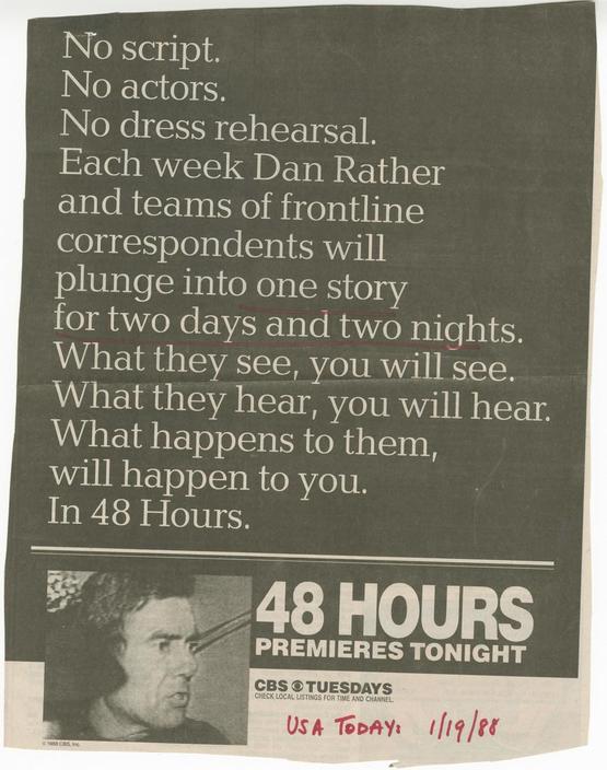 Advertisement for 48 Hours Advertisement for 48 Hours
